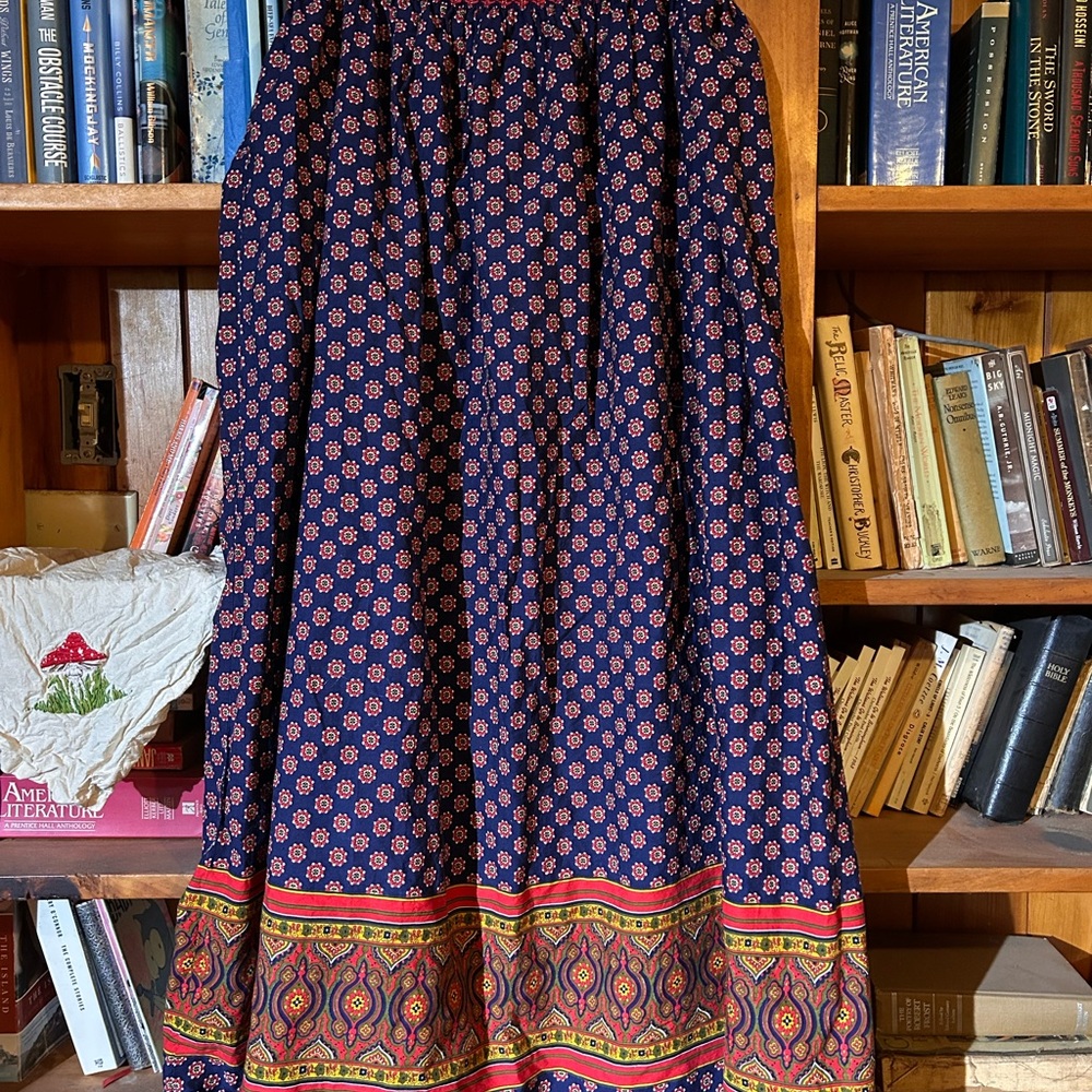 Vintage 1970’s Floral Prairie Skirt - XL